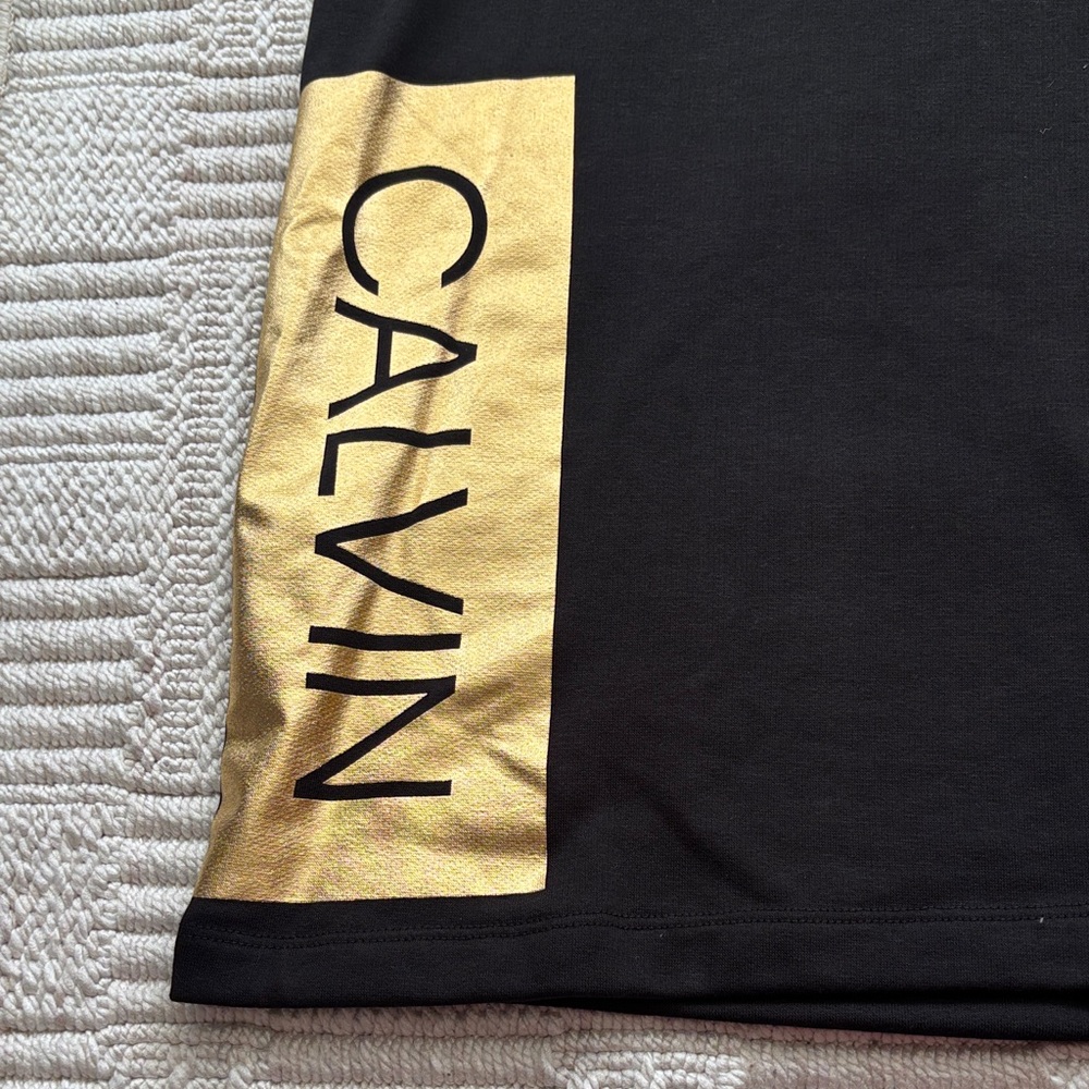 Calvin Klein Brown Hoodie with Gold Eyelets - Picture 3 of 7